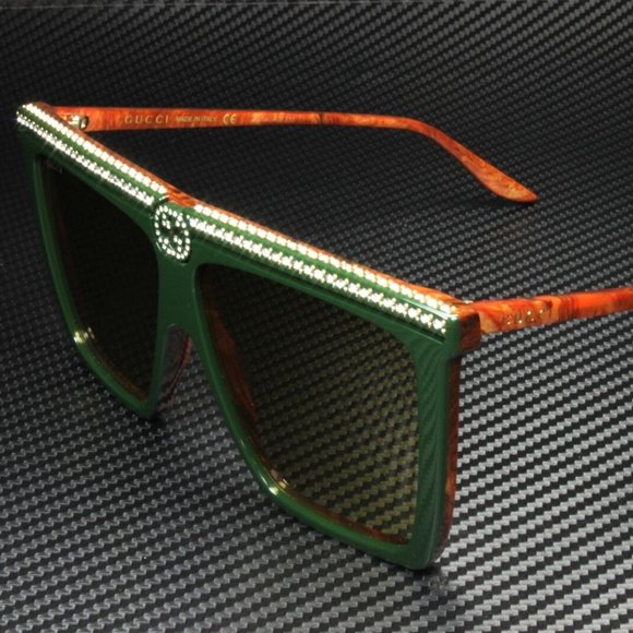 Gucci Green Brown 62mm Sunglasses - Picture 1 of 3